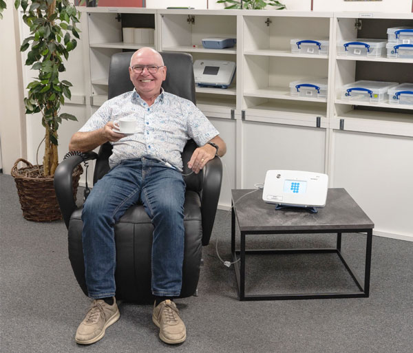 A person on home dialysis